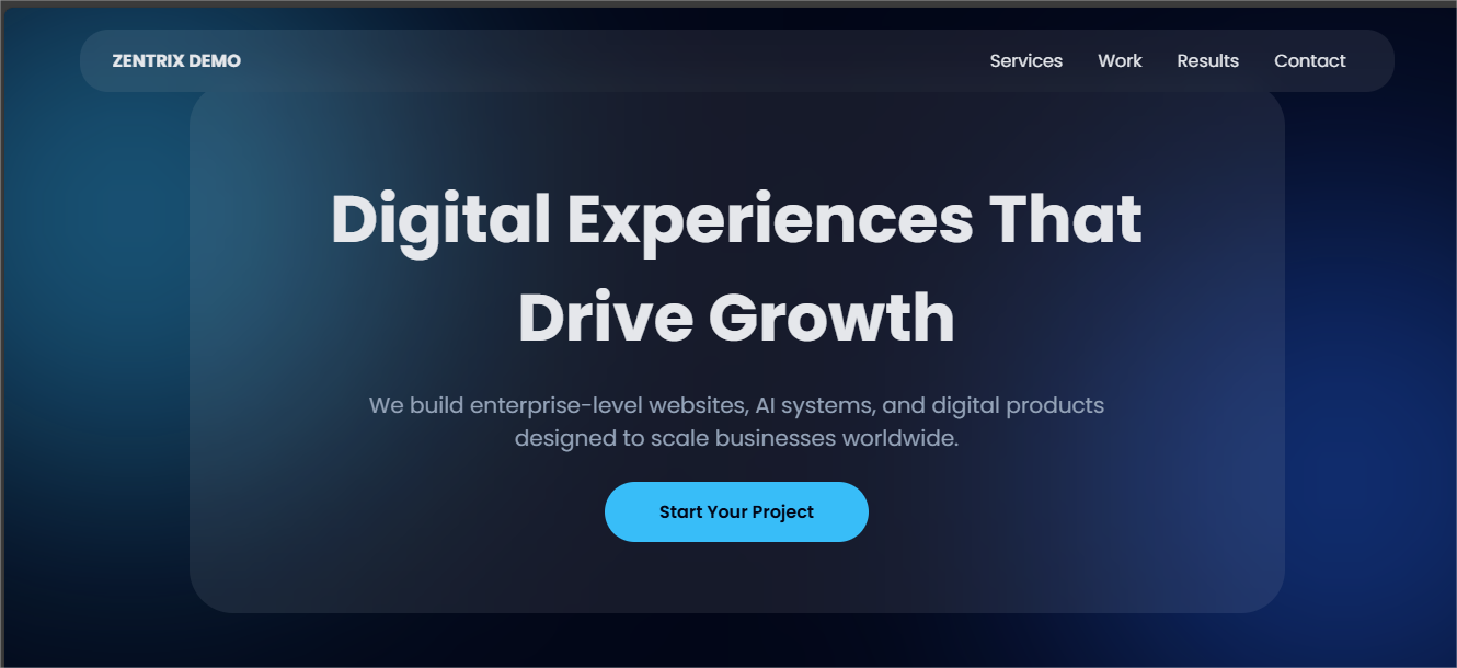 Landing Page Full View